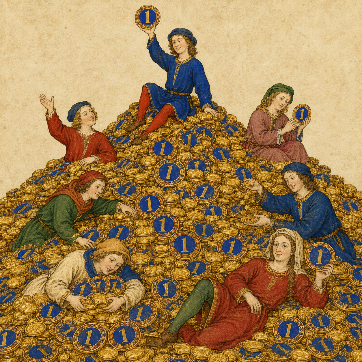Seven thousand dollar prize illustrated as a medieval manuscript